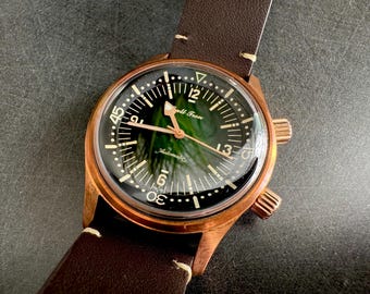 Bronze Diver Automatic Men's Retro Color Changing Disc