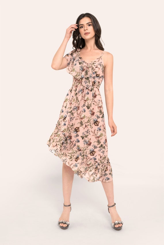 pastel fit and flare dress