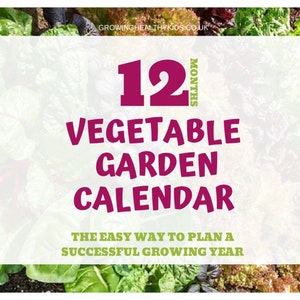 Printable Vegetable Garden Planning Calendar. Monthly planner and tasks to try to help you keep your veg patch on track