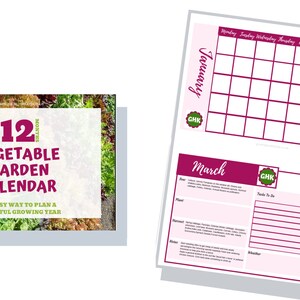 Printable Vegetable Garden Planning Calendar. Monthly Planner and Tasks ...