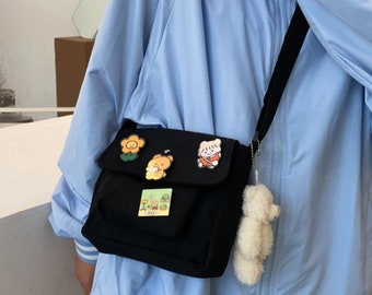 Women's Kawaii Duck Shoulder Bag Harajuku Style Purse Crossbody Plush Kpop Jpop