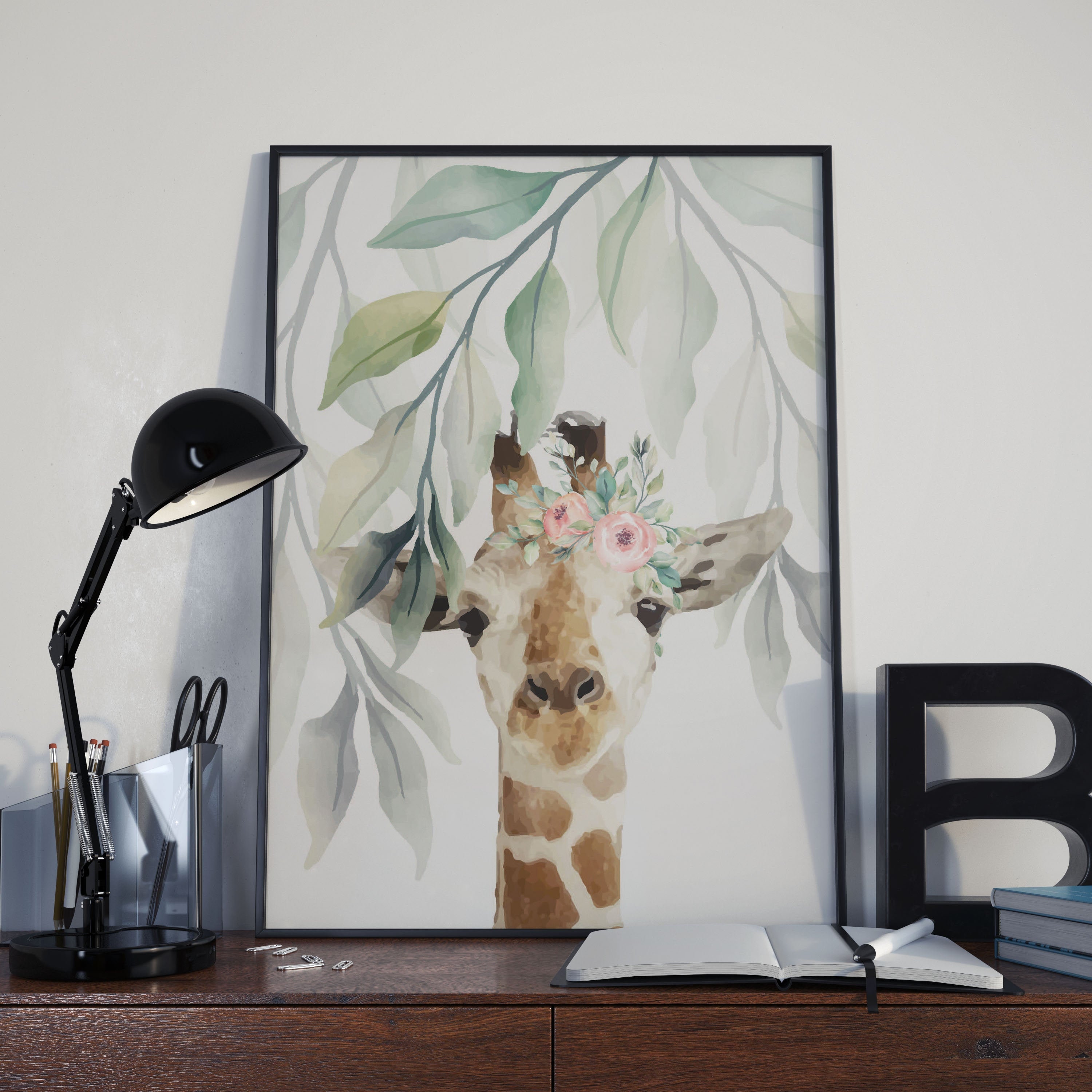 Nursery Wall Art Giraffe Print Printable Art Instant | Etsy