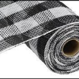 Cotton Faux Jute Check Mesh Black/white 10.5x10 - Etsy