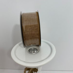 1.5” Royal Faux Burlap Ribbon: Brown (10 Yards)