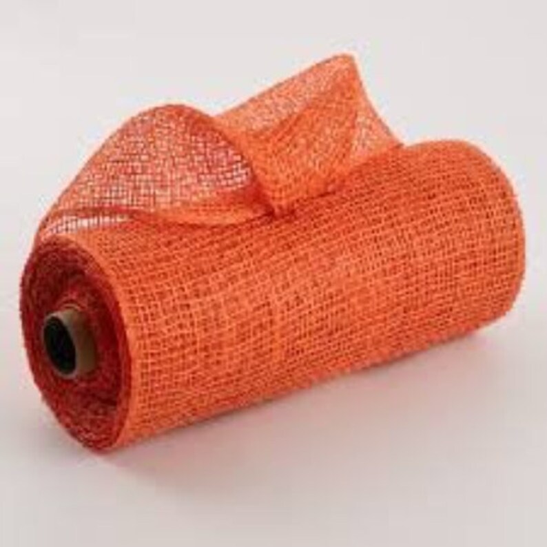 Poly Burlap Mesh Orange 10x10 Etsy