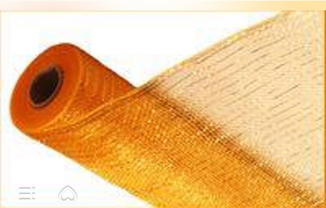 10 Poly Mesh Roll: 2-Tone Orange/Gold [RE130036