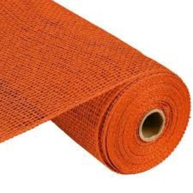 Poly Burlap Mesh Orange 10x10 Etsy