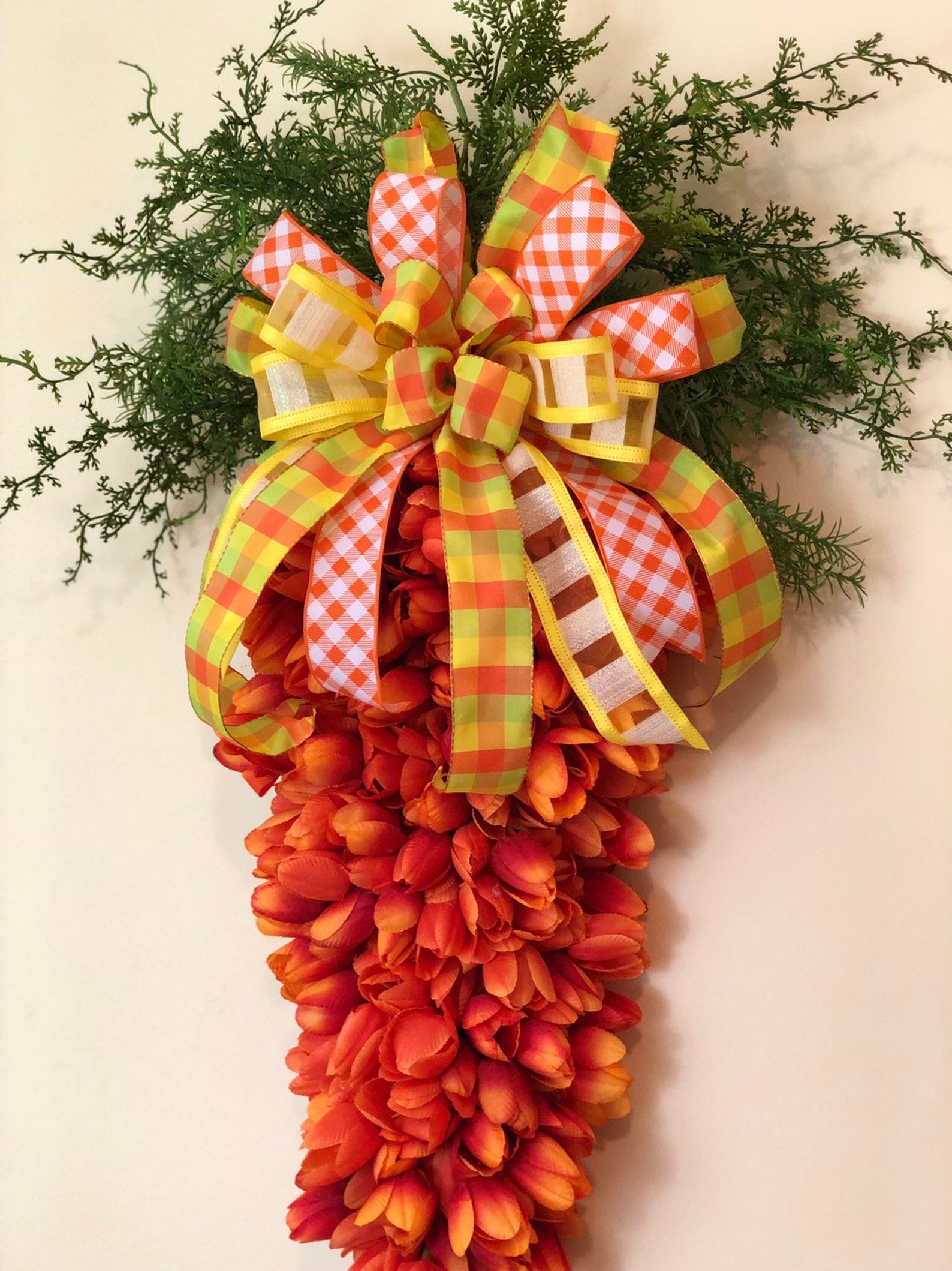 Carrot Door Wreath Carrot Wreath Tulip Carrot Wreath Easter Etsy