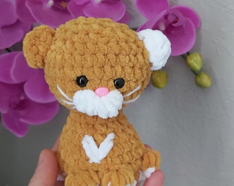 Peluches chaton aux crochet, cadeau d'anniversaire, peluches