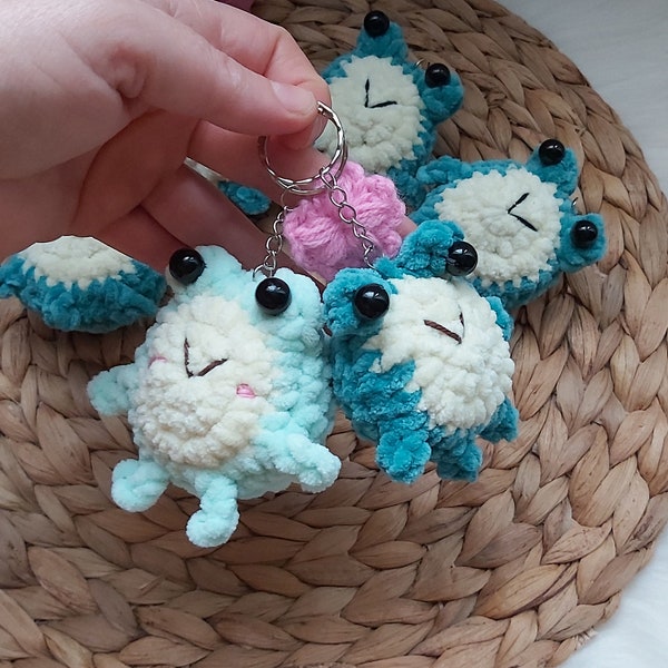 Porte-clés au crochet. GRENOUILLES crochete. BIJOUX de sacs.