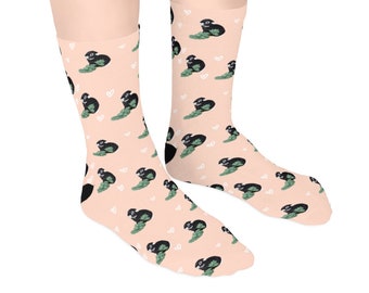 Linus Bunny Socks - Unisex Socks | Bunny Socks | Rabbit Socks | Cute Print Socks | Pink Socks | Gifts For Her Him Them
