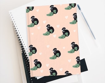 Linus Bunny Journal - Ruled Line | Lined Bunny Journal | Rabbit Notebook | Inspiration Journal | Rabbit Pattern |  Rabbit Stationary