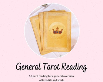 24 Hour General Tarot Reading for Life | 5 Card Tarot Reading | Tarot for Love Work Life | Tarot | Reiki Reading