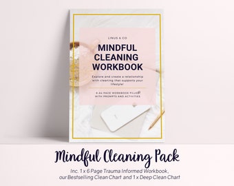 Mindful Cleaning Bundle | Cleaning Chart Bundle | House Management Bundle | Wellness Workbook | Trauma Informed | Chart Bundle | Cleaning
