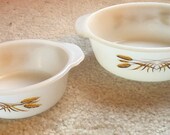 Vintage Anchor Hocking Golden Wheat Casserole Dishes