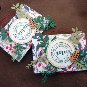 Duo of envelopes for gift cards A - Feuilles