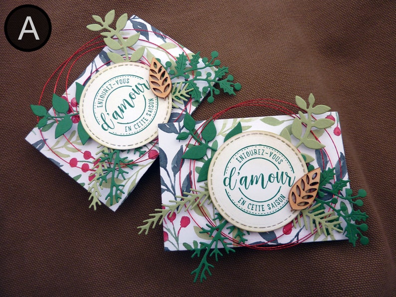 Duo of envelopes for gift cards A - Feuilles