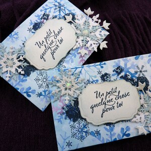 Duo of envelopes for gift cards C - Flocons