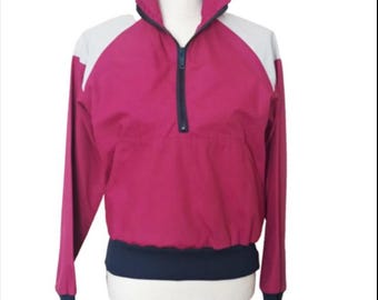Vintage AFRC Ski & Sportswear Ski Jacket Half Zip Pullover Windbreaker Sz 10