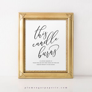 Wedding Sign Template for Memorial Table Printable With - Etsy