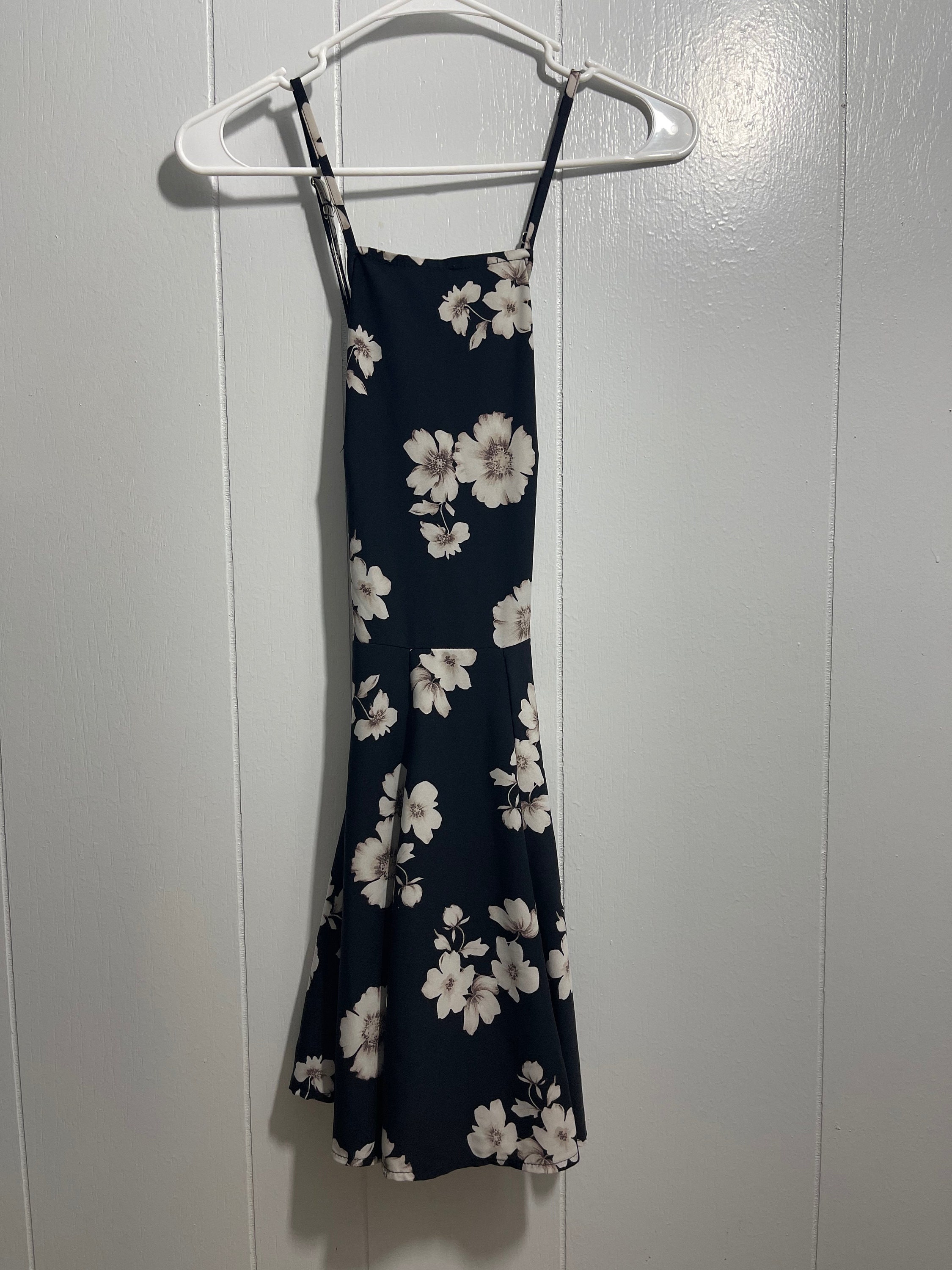 Black Floral Dress Etsy
