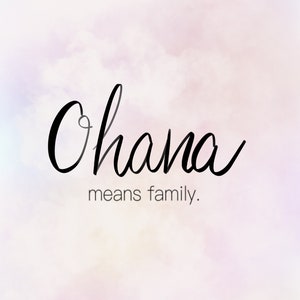 Ohana Wall Print - Lilo & Stitch Wall Art
