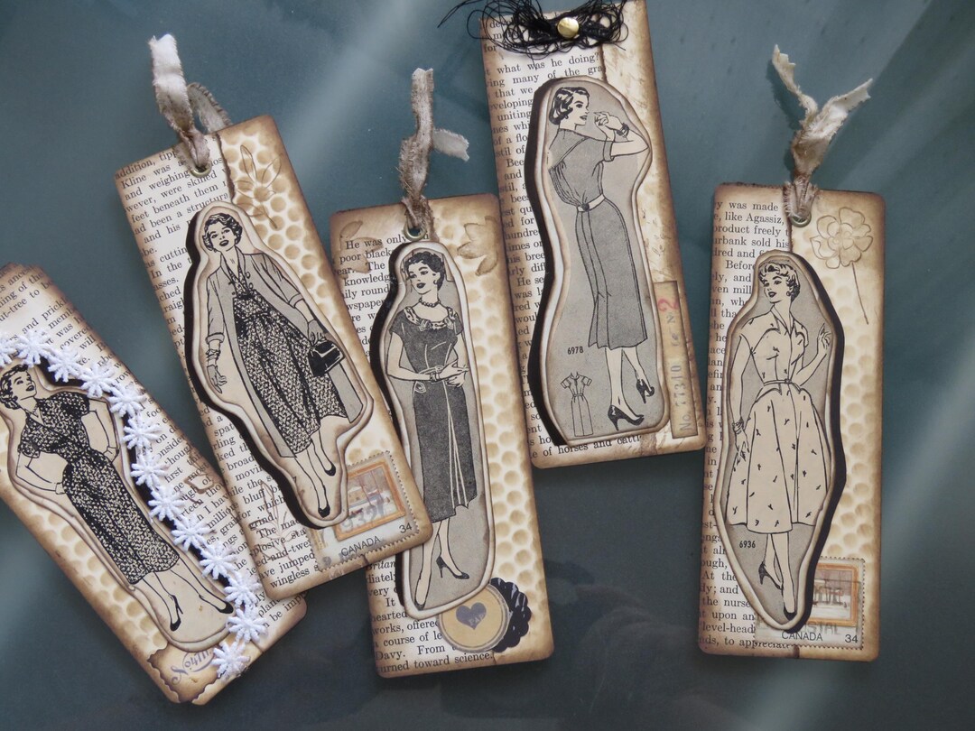 Handmade Ephemera Tags: Neutral Tones, French Fashion, Recycled ...