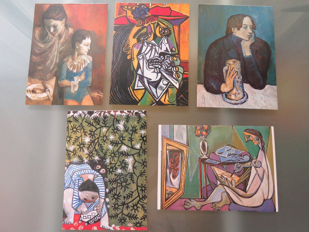 5 Vintage Pablo Picasso Art Postcards From the 90's, Bookking