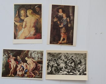 Peter Paul Rubens Art Postcards, Vintage Liechtenstein Galerie (Set of 4)