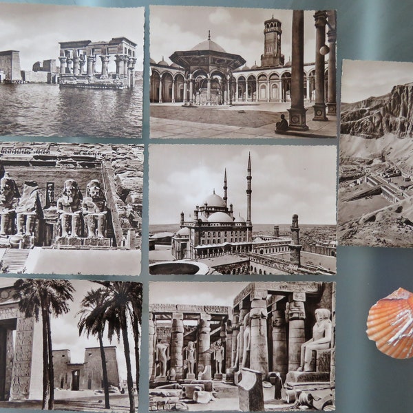 7 Vintage Egypt real photos postcards/rare and collectable postcards