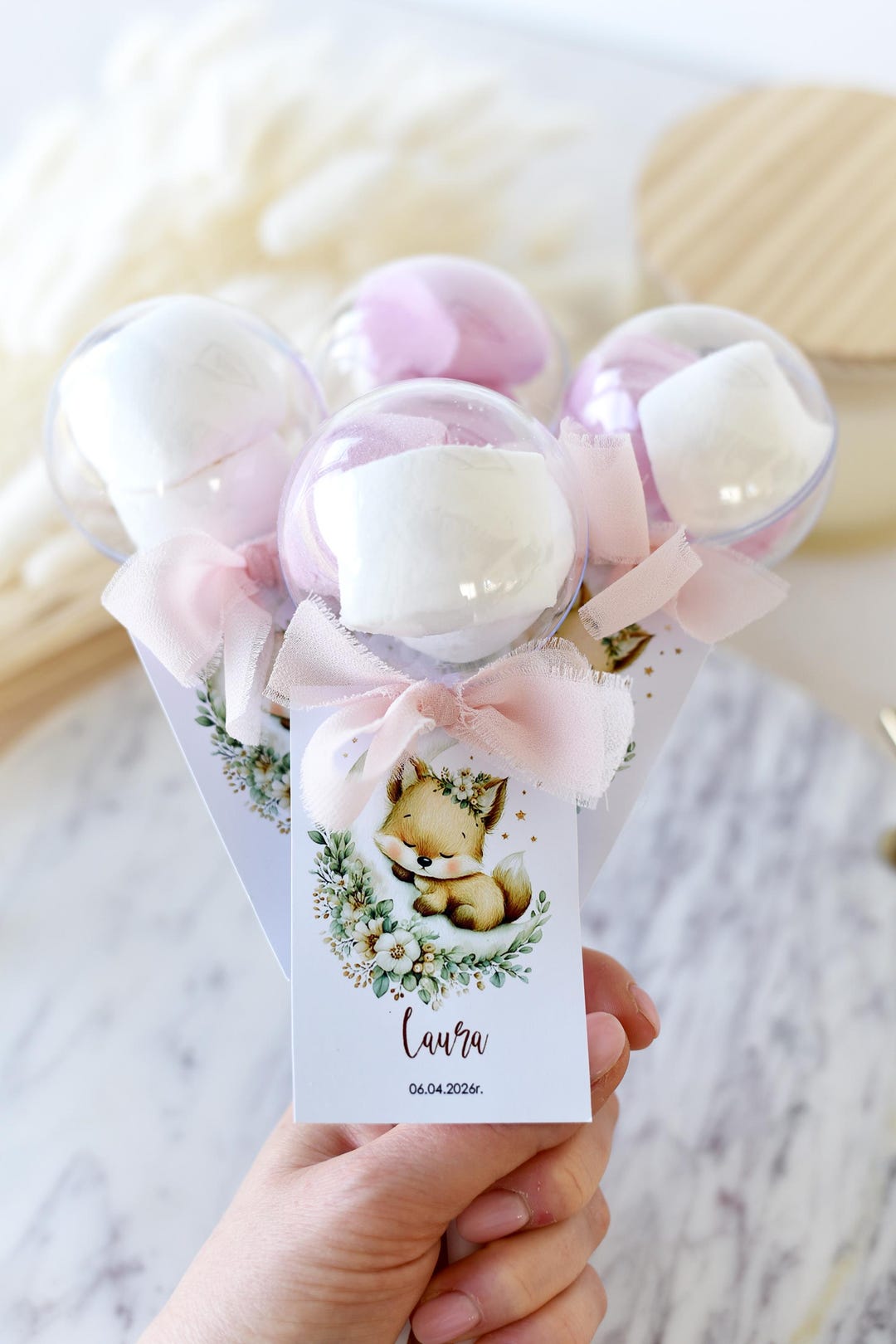 Personalized Candy Rattle Favors, Wedding Baptism Christening Baby ...