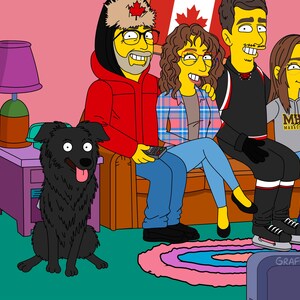 Simpsons Portrait Gift for Him Family Couple Boyfriend Custom Cartoon Pet Christmas Gift Idea Simpsons Sofa father day gift digital portrait
