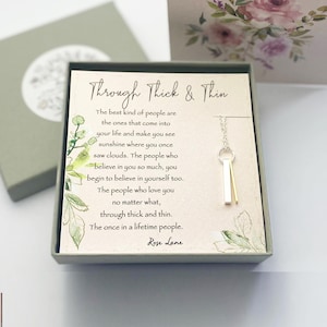 Through Thick and Thin necklace,Thick and thin necklace,special necklace,Gold and silver, Gift for Her, Wife Gift,Sister,Mum,Bridesmaid Gift
