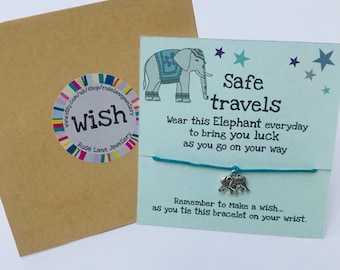 Elephant Wish Bracelet: Tibetan Charm, Safe Travels Gift