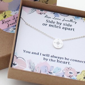 Compass Pendant Necklace: Stainless Steel Travel Gift