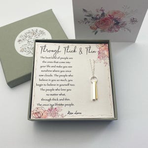 Through Thick and Thin necklace,Thick and thin necklace,special necklace,Gold and silver, Gift for Her, Wife Gift,Sister,Mum,Bridesmaid Gift