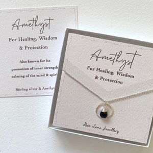 Amethyst for healing, wisdom and protection, stirling silver pendant necklace- Amethyst for Healing, wisdom and protection,Amethyst gemstone