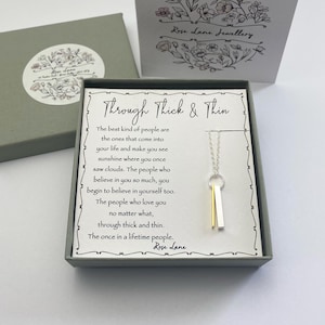 Through Thick and Thin necklace,Thick and thin necklace,special necklace,Gold and silver, Gift for Her, Wife Gift,Sister,Mum,Bridesmaid Gift