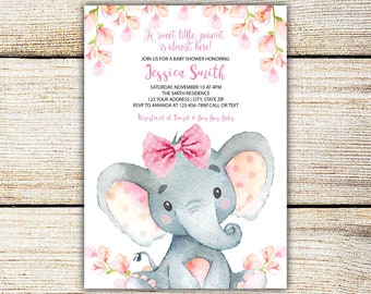 Cute Elephant Baby Shower Invitations 10