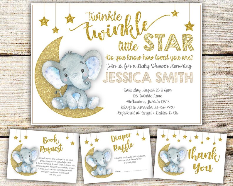 Boy Elephant Baby Shower Invitation Elephant Safari Baby Etsy Boy Elephant Baby Shower Invitation Elephant Safari Baby Etsy