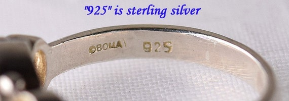 Designer BOMA Sterling Silver Purple Amethyst Moo… - image 6