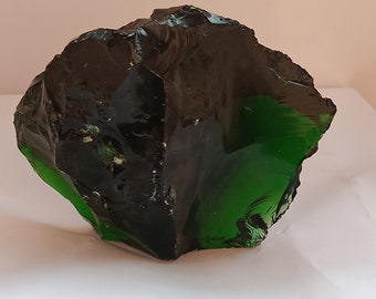 黄緑色のアンダラ火山クリスタルガラス原石 2.5kg - Etsy 日本