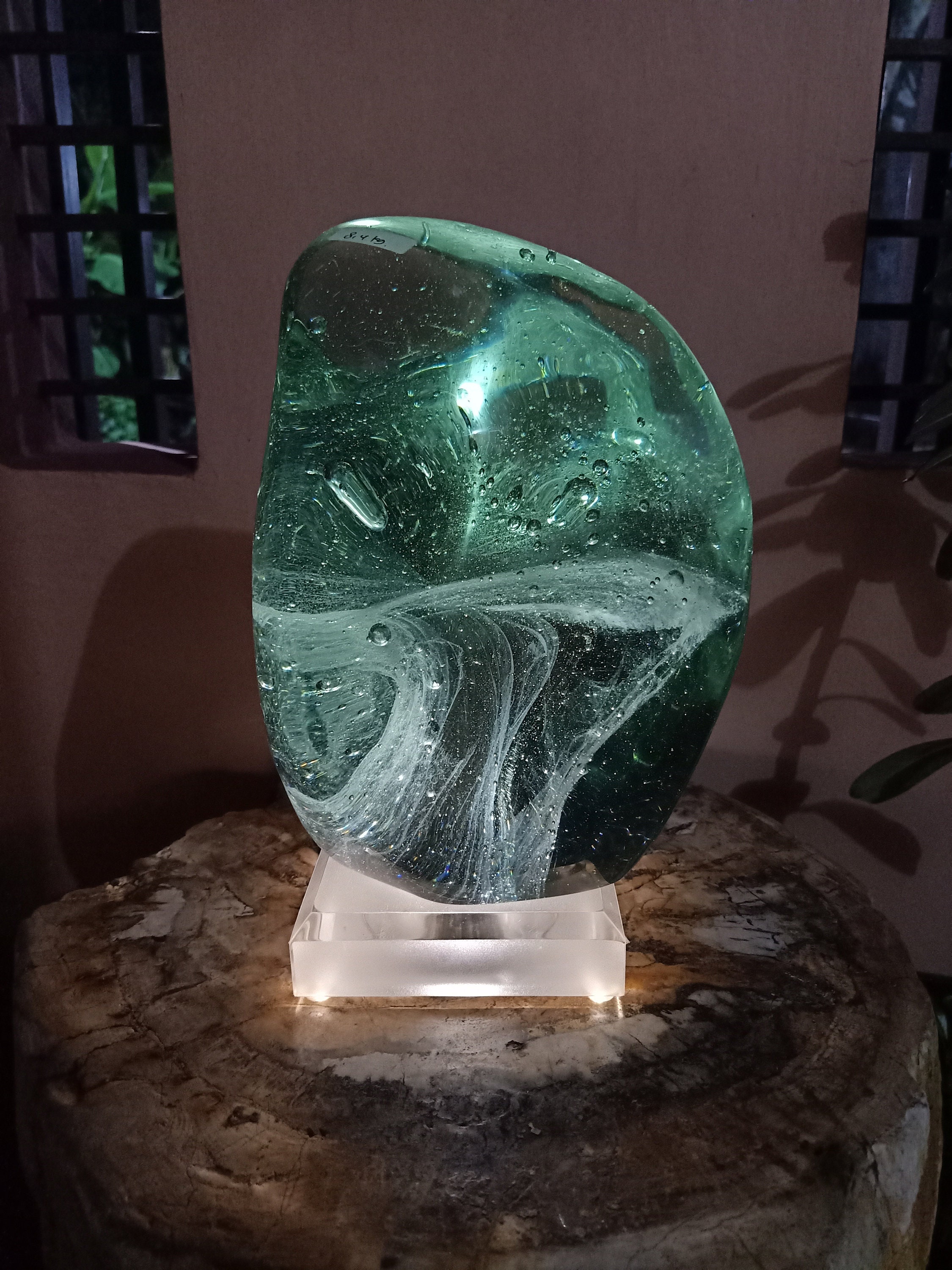 84 KG Andara Crystal With Light and Base - Etsy