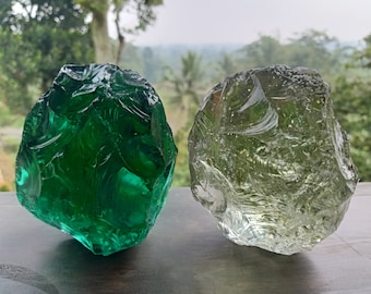 2 Kg forest green andara crystals