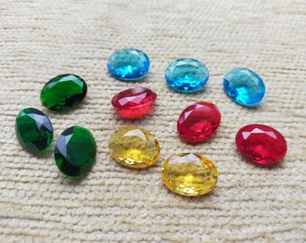 11 pcs oval round cuting andara crystals