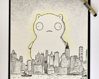 Original drawing Kuchi Kopi Invading a City