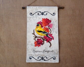 Hand Painted American Goldfinch Wall hanging