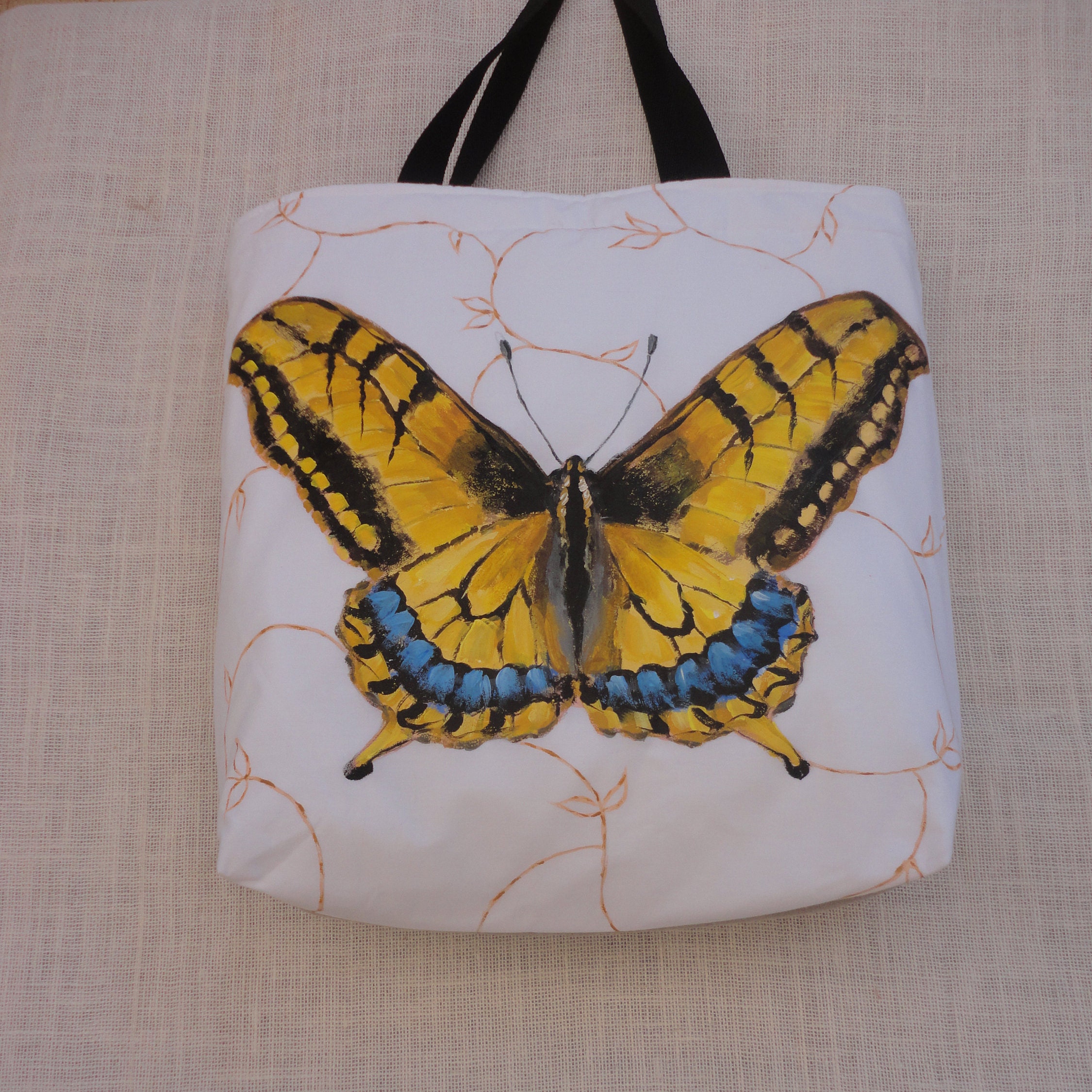 Handpainted Butterfly Bag