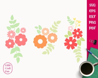 Cute Flowers Svg, Florals Svg, Flowers Bouquets Svg, Flowers Clipart