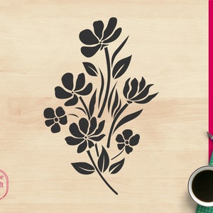 Fleurs Silhouette Svg, Florals Silhouette Svg, Flower Bouquets Svg, Silhouette Cutting Files, Silhouette Clipart,